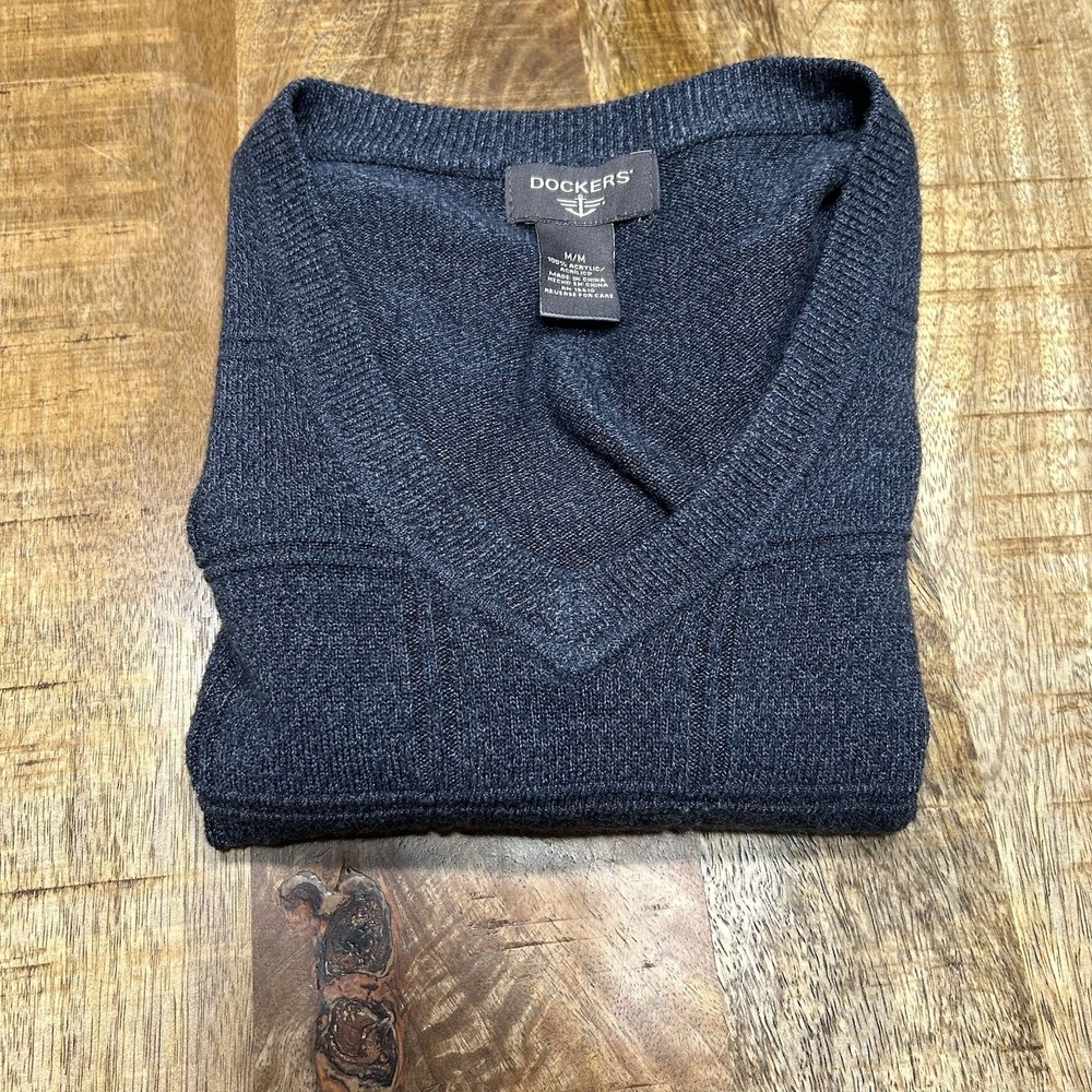 Dockers' Gray Sweater Vest 100% Cotton Men's Medium